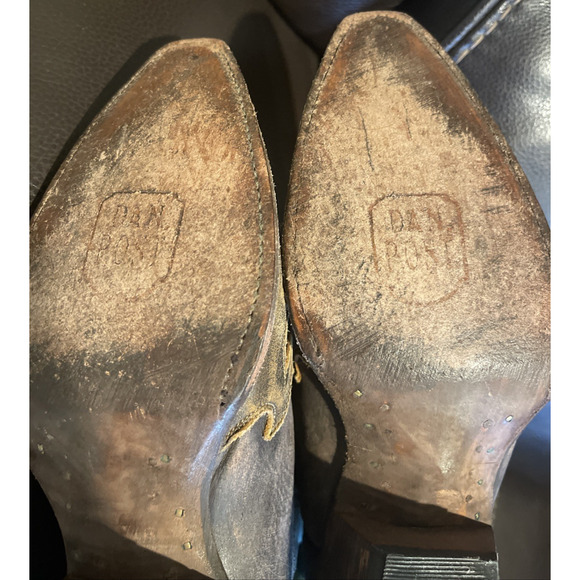 Dan Post Vtg. Bluebird Snip Toe Leather Western Cowboy Boots DP3544 Womens 7 M - Picture 9 of 15
